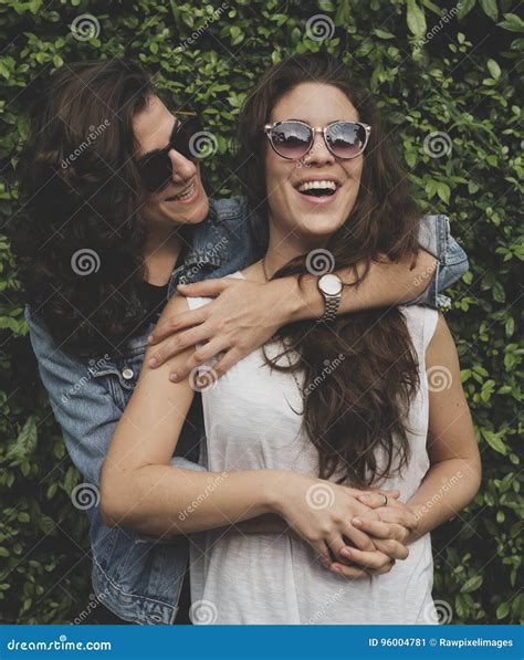 Lesbian Couple Together Outdoors Concept Stock Image Image Of Embrace People 96004781