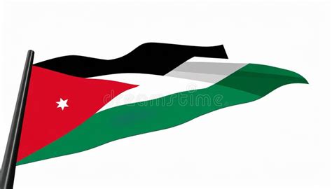 Gaza Strip National Flag stock illustration. Illustration of palestine ...