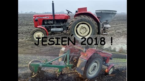 JESIEŃ 2018 2x URSUS POWER Rozsiewanie wapna Kultywatorowanie