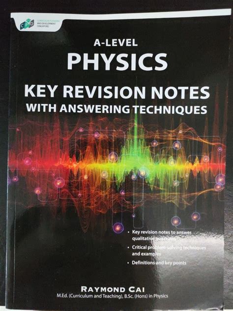 A Level Physics Key Revision Notes With Answering Techniques Hobbies And Toys Books And Magazines