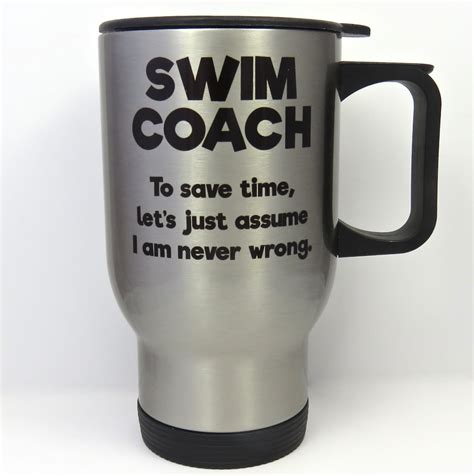 Swim Coach Travel Mug Swimming Coach Stainless Steel Mug Etsy