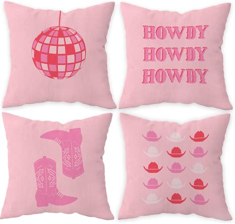 Amazon FLDAS Preppy Pillow Cases Preppy Room Decor Howdy Cowgirl