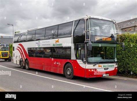 Bus Éireann Double Decker Coach Departs Clonakilty Headed For Cork