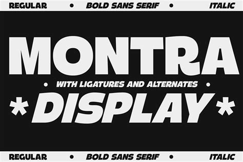 Montra - Bold Sans Serif Display Font :: Behance