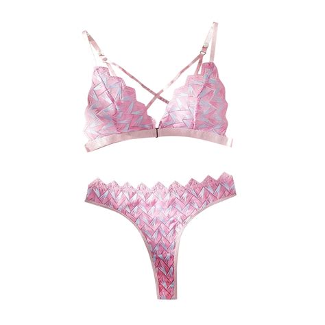 Ckdohapel Womens Lingerie Piece Lace Bra And Panty Set Sexy Lingerie Set Strappy Outfits Plus