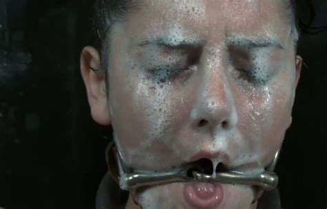 BDSM Masters Wash Naked Sasha With A Dirt Floor Mop