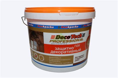 DecoTech лак защитно декоративный в Москве - ЛесоБиржа МСК