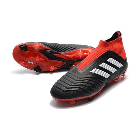 Nowe Korki Piłkarskie Adidas Predator 18 FG Czarny Czerwony Biały