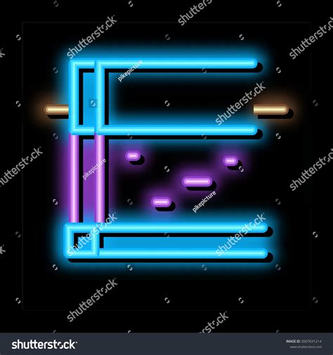 Monolithic Foundation Neon Light Sign Vector Royalty Free Stock