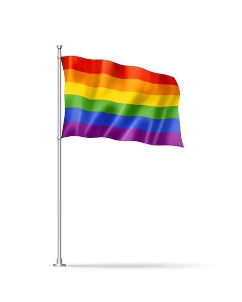 Premium Photo Rainbow Gay Pride Flag Isolated On White