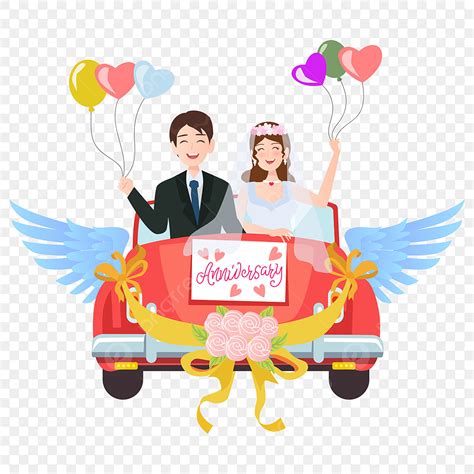 Flying Car Vector Hd Png Images Flying Creative Wedding Car Vector