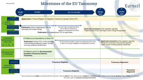 Infographic On The Milestones Of The EU Taxonomy EUROSIF