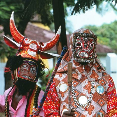 4 Jamaican Jonkonnu dancers – Masks of the World