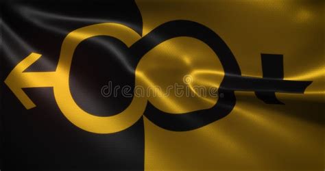 Super Straight Flag with Sign, Pride Flag with Waving Folds, Close Up View, 3D Rendering Stock ...