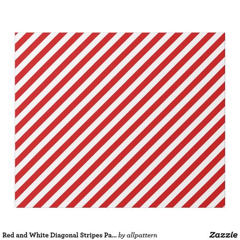 Red And White Diagonal Stripes Pattern Wrapping Paper Diagonal