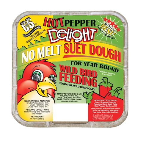 Cands Hot Pepper Delight No Melt Suet Dough Wild Bird Food 11 75 Oz Tray