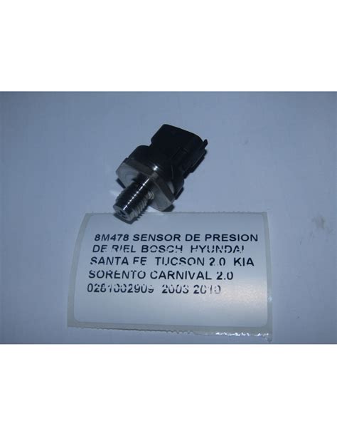 Sensor De Presion De Riel Bosch Hyundai Santa Fe Tucson Kia Sorento