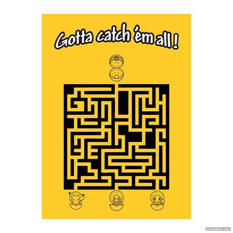 Printable Mazes For Kids Pokemon