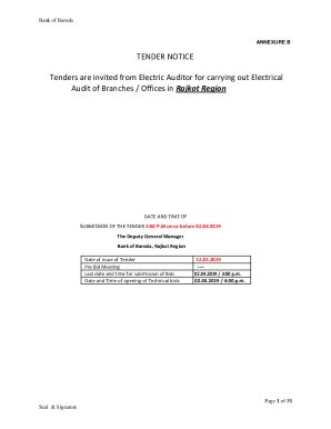 Fillable Online Tenders Are Invited From Electric Auditor Fax Email