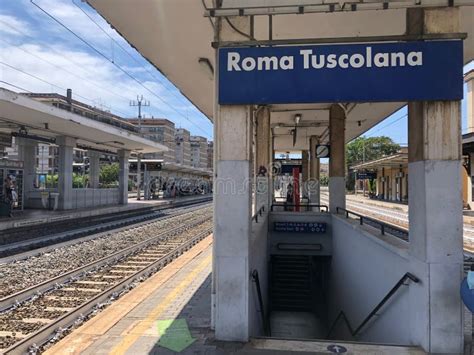 Tuscolana Station Rome Italy Stock Image Image Of Empty Railway