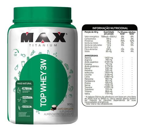 Top Whey W Max Titanium G Whey Protein Brinde Frete Gr Tis