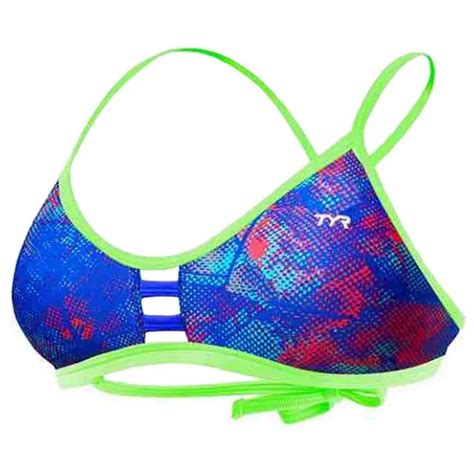 TYR Canvas Pacific Tieback Bikini Top Blue Swiminn