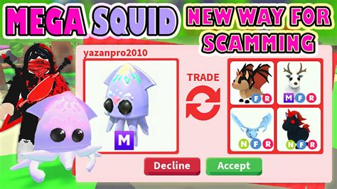 SCAMMERS NEVER STOP TRADING MEGA SQUID IN ADOPT ME ROBLOX YouTube