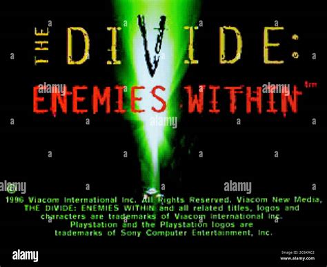 The Divide Enemies Within Sony Playstation Ps Psx Editorial Use