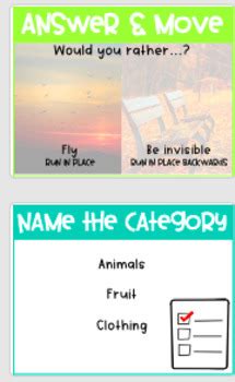 Classroom Brain Break Games l Version 2 by Fishes In First | TPT