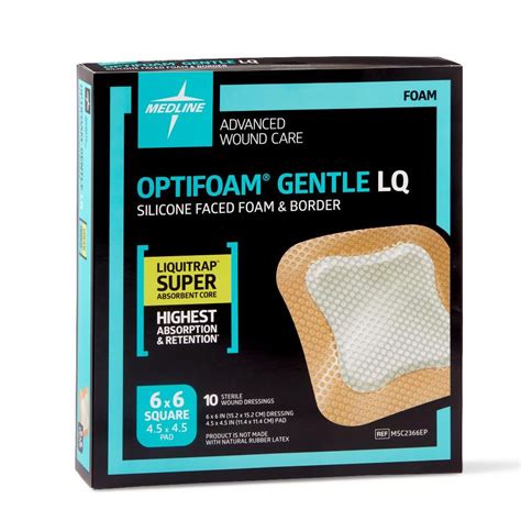 Medline Optifoam Gentle Lq Silicone Face Border Dressing