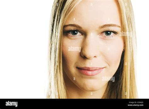 Portrait Of A Beautiful Woman With Blonde Hair St Petersburg Russia Europe Stock Photo Alamy