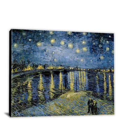 Starry Night Over The Rhone By Vincent Van Gogh Canvas Wrap