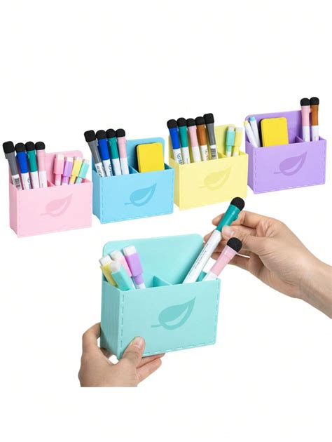 Magnetic Pen Holder Magnetic Dry Erase Marker Holder With Extra Wide