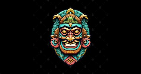 Tiki Mask Tiki Mask Tiki Mask Tiki Mask Sticker Teepublic