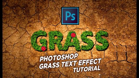 Texteffect Grass Text Effect In Photoshop Phototshop Text Effect