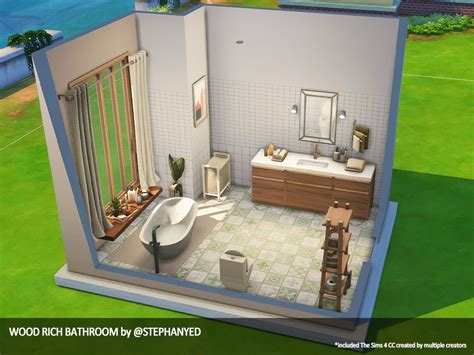 Wood Rich Bathroom The Sims 4 Rooms Lots Curseforge