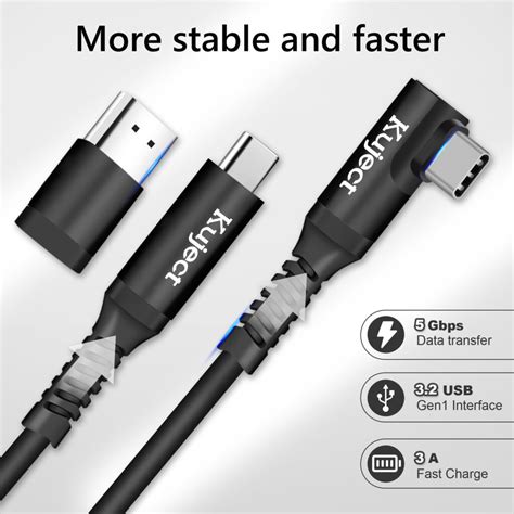 Compatible For Oculus Quest 2 Link Cable 16FT Kuject VR Headset Cable