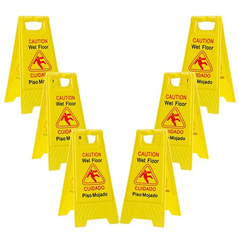 Snapklik Pack Caution Wet Floor Signs Foldable Sturdy Double