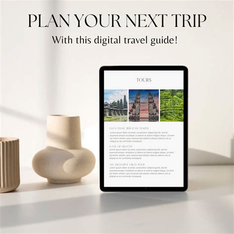 Editable Travel Itinerary Template Bali Trip Itinerary Printable