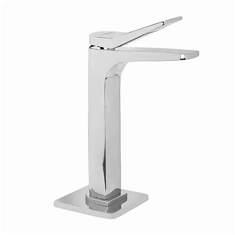 Hindware Italian Collection Edge Single Lever Hot And Cold Basin Mixer Tall Chrome Finish