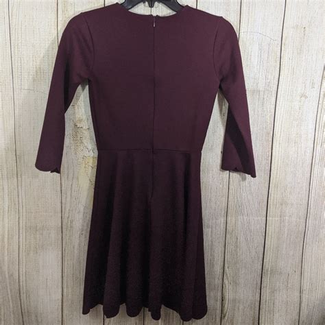 Lulus Cumulonimbus Clouds Burgundy Skater Dress Gem