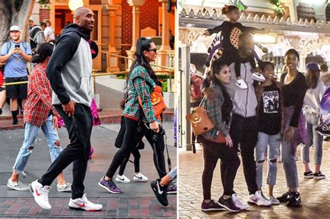 Kobe Bryant His Wife Vanessa And Two Of Their Daughters Seen Enjoying Day At Disneyland Weeks