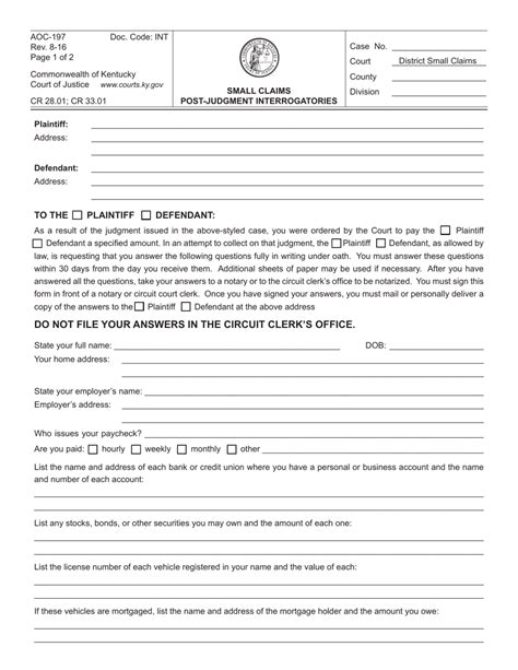 Judgment Release Fillable Form Printable Forms Free Online