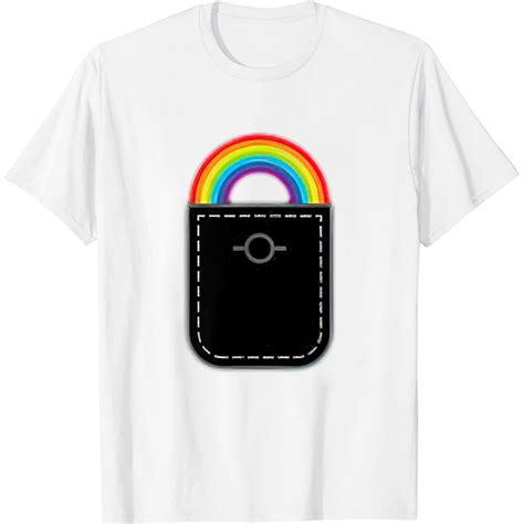 Womens Rainbow Flag Pocket Lgbtq Pride Month Gay Pride Lgbt T Shirt White Large Walmart