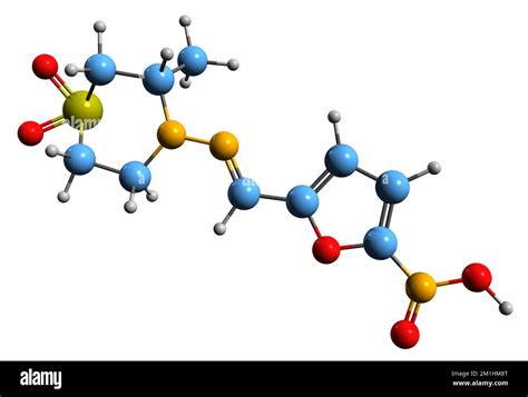 3D image of Nifurtimox skeletal formula - molecular chemical structure ...