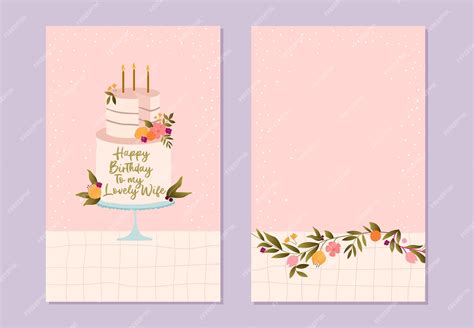 Cartão De Feliz Aniversário - Elegante cartão de aniversário bonito com bolo e velas cartões de feliz ...