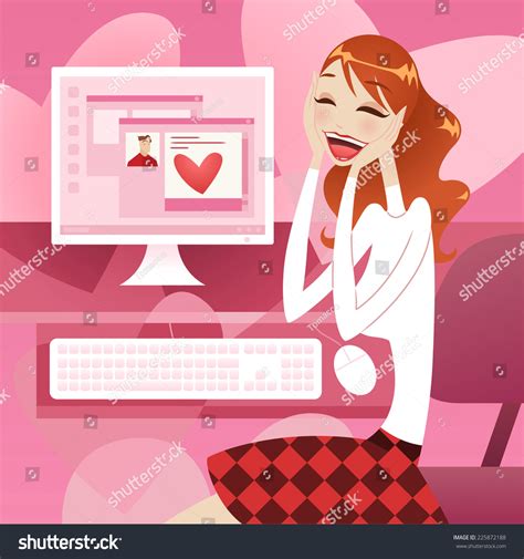 Cartoon Girl Love Message Stock Vector (Royalty Free) 225872188 | Shutterstock