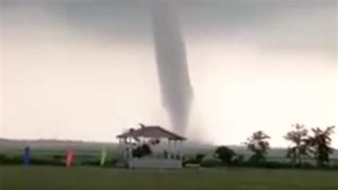 Watch Rare Tornado Tears Through Indias Assam Damages Huts News