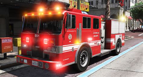 Pierce LAFD Based Firetruck ELS GTA5 Mods