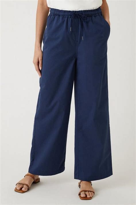 Trousers Elasticated Wide Leg Trousers Wallis